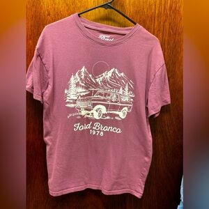 Large dusky pink Ford Bronco T-shirt